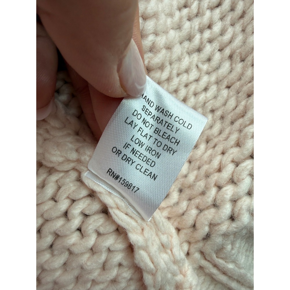 Altar'd State Daisy Flower Chunky Knit Open Front Cardigan Pink XL Coquette - Picture 10 of 10